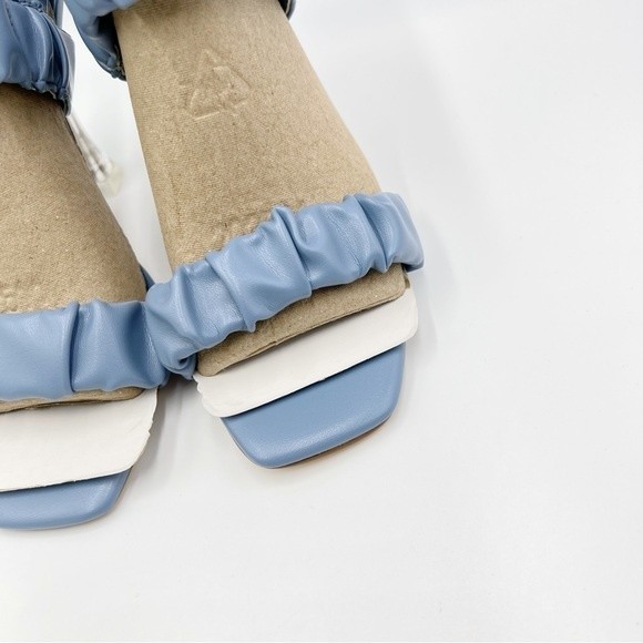 Nine West Womens Size 6 Light Blue Faux Vegan Leather Barbie Sandals Heels Shoes - Picture 5 of 16